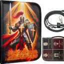 Armor of God Bible Cover for Boys Men Kids, Leather Bible Covers Carrying Case Bag with Shoulder Strap, Religious Christian Pastor Appreciation Gifts for Men, XL