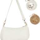 FITDON Small Shoulder Bag for Women, Corduroy Hobo Tote Handbag Clutch Purse Crescent Underarm Bag Y2k Crossbody Bags