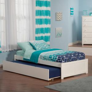 AFI, Concord Twin XL Platform Bed with Footboard & Twin XL Trundle, White