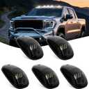 Nilight Cab Roof Marker Light 5 PCS 16 LED Smoked Lens White Top Clearance Lights Kit Waterproof Surface Mount for Ford Dodge Ram SUV POV Pickup Trucks