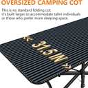 ATORPOK Oversized Camping Cot for Adults with Cushion Comfortable, Extra Wide 31.5'' Folding Bed for Sleeping, Lightweight Folding Bed with Carry Bag Supports 500 lbs