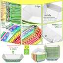 200 Pack 1/4Lb Mexican Paper Food Boat Trays Disposable Small Paper Boat Containers, 0.25Lb Mini Kraft Food Serving Tray Boats for Snack Fries Popcorn Dessert Taco Nacho