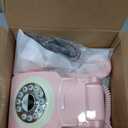 Bluetooth Landline Phone with Handset and Speakerphone, Retro Bluetooth Home Phone, Classic Bluetooth Desk Phone, Cordless Bluetooth Telephone with USB Rechargeable (Pink)
