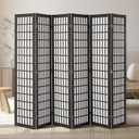 VEVOR Room Divider, 6 Panel Japanese Room Divider, Folding Privacy Screen Indoor, Portable Partition Dividers and Decoration Screens, for Room Separation, Home, Office, Restaurant & Bedroom (Black)
