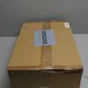 LEPOWER Mid Century Wood Standing Lamp, Modern Design Shelf Floor Lamp for Living Room, Bedroom, Office, Flaxen Shade with E26 Base, Perfect for Reading or Ambient Lighting Dark Brown