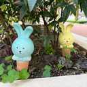 4 Pcs Plant Terracotta Self Watering Spikes, Vacation Plant Self Watering Devices, Clay Plant Watering Stakes Suitable for Indoor Plant Watering Globes Bunny Gifts Women Mom Grandma Wife Rabbit