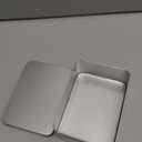 uxcell Metal Tin Box, 4.92" x 3.54" x 1.89" Rectangular Empty Tinplate Containers with Lids, Silver Tone, for Home Organizer, Candles, Gifts, Car Keys, Crafts Storage