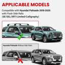 300lbs Roof Rack Cross Bars Compatible with Hyundai Palisade 2019-2025 SE SEL XRT Limited Calligraphy with Lock, Aluminum Cross Bar for Rooftop Cargo Luggage Kayak Canoe Bike Snowboard