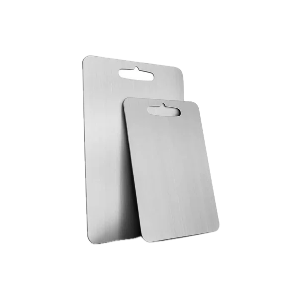 2 PCS 304 Stainless Steel Cutting Board For Kitchen, Non-Staining&Odor-Free, Burr-Free Edges, Dishwasher Safe, Non Toxic Cutting Board