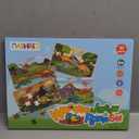 Wooden Puzzles Dinosaur Toys for Kids Ages 3-5, Set of 4 Packs with 20-Piece Wood Jigsaw Puzzles, Preschool Educational Brain Teaser Boards for Boys and Girls 3 4 5 6 Years Old