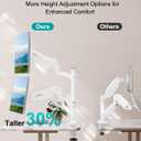 Dual Monitor Stand for 2 Screens up to 32 inch, Vertical Stacked Dual Monitor Mount, Full Motion Adjustable Tall Double Monitor Desk Mount, Each Arm Holds 4.4-22lbs, VESA 75/100mm, White, Freelift