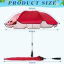 Buryeah 2 Pcs Automatic Chair Umbrella with Universal Clamp 44" UPF 50+ Portable Clamp on Beach Chair Adjustable Wheelchair Umbrella for Outdoor Patio Parasol