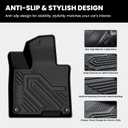 LASFIT Floor & Cargo & Seatback Mats for Kia Sportage 2026 2025 2024 2023 (Only Fit Gas), All Weather TPE Car Mats Custom Fit Kia Sportage 2023-2026 Floor Liners & Trunk Mat with Backrest, Black