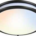 Hykolity 16 inch Dimmable LED Flush Mount Ceiling Light, Oil Rubbed Bronze, 36W, 2200LM, 2.7/3/3.5/4K/5K Adjustbale, 120Light Angle, CRI90, Ceiling Lamp for Bedroom, Kitchen, Office,ETL Listed