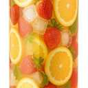 FillTouch 5 Gallon Glass Drink Dispenser with Acrylic Base and Acacia Wood Lid, Large Glass Drink Beverage Dispenser with Stainless Steel Spigot for Parties, Wedding, Anniversaries, Lemonade, Iced Tea