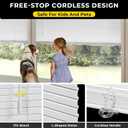 UNISHADES No Drill Blinds for Windows 1" Aluminum Cordless Mini Blinds L-Shaped Slat 100% Privacy, for Window Size 31" W 48" H - White