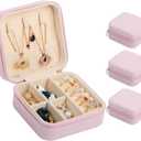 3-PackSmall Travel Jewelry Case Organizer,Mini Travel Essentials for Women,Bridesmaid Gifts Birthday Gifts for Women,Small Jewelry Box for Girls 8-12