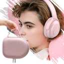 Headphone Headset Case for Beats, Sony, Raycon, JBL, OneOdio, TOZO, SteelSeries, Jabra, Audio-Technica & Sennheiser HeadphonesOuter Pink+Inner Pink (Pink Outside+Pink Inside)