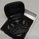 Open Ear Earbuds, Wireless Bluetooth 5.4 Ear Buds with Big Earhooks, 80H HD Stereo Sound Open Ear Headphones, Touch Control Earphones, IP7 Waterproof Earbuds for Workouts Running (Black)