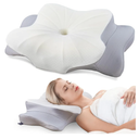 DONAMA Cervical Pillow for Neck and Shoulder,Contour Memory Foam Pillow,Ergonomic Neck Support Pillow for Side Back Stomach Sleepers with Pillowcase