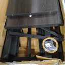 Bellemave Metal Queen Size Loft Bed with Stairs and Wardrobe,Heavy Duty Loft Bed Frame with LED Lights and Charging Station for for Kids, Teens, Adults,Black Woodgrain