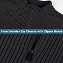 Zengjo Mens Half Zip Pullover Athletic(Black,XXL) (XXL)