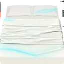 HLLBLL Grounding Bedding Sheet Set, Bed Sheets and Pillowcase Set, 90% Organic Cotton+10% Pure Silver Organic Fitted Grounded Sheet for Improved Sleep, Pain Relief (White, (78 * 80.2 * 15inch))