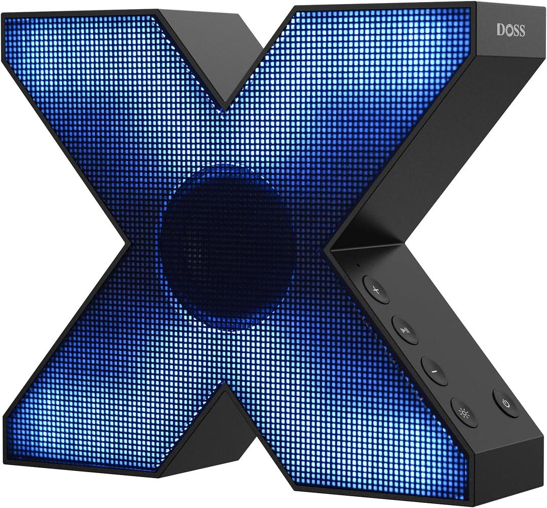 DOSS SoundBox X Desktop Wireless Bluetooth Speaker with 10W Rich Sound, Diverse Light Effects, 26H Playtime, TWS Pairing, BT 5.3, for Laptop, Computer, Home, Party, Beach, Gift Ideas