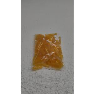 SenseYo 100 Pack 2.5 Dram Small Empty Medicine Pill Bottles Cases Containers Organizers with Caps for Prescription Medication (Transparent Orange 100pcs)