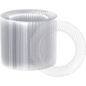 FOCUSLINE 7 Inch Clear Plastic Plates, 100 Count Disposable Heavy Duty Salad Dessert Plates, Premium Hard Plastic for Weddings, Parties & Events