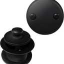 Westbrass Twist & Close Tub Trim Set with Two-Hole Overflow Faceplate, Matte Black, D94-2-62