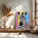 GHHKUD Zebra Paint by Numbers with Frame for Adults Beginners, DIY Animals Paint by Numbers for Age 6-12, Art on Canvas Gifts Home Wall Decor 8x12in