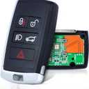 Smart Remote Key Fob Replacement 5 Buttons 315Mhz for Land Rover Discovery Range Rover Sport Evoque 2018 2019 2020 2021 2022 2023 FCC ID: KOBJXF18A, P/N: JK52-15K601-AF/AG/AA/CF/CG