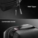 tomtoc Electronic Organizer Accessory Pouch for MacBook Charger, Cables, Power Bank, Hard Drive, Cords, Water-resistant Storage Bag with Removable Card Slots for USB Adapter, Memory Card, Black