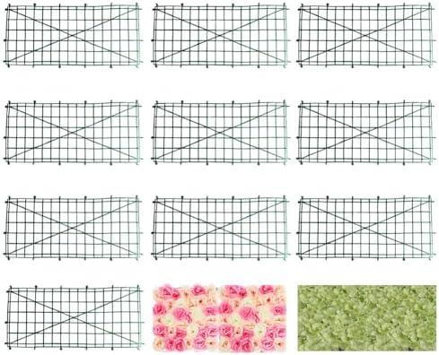 HONUTIGE 10 Pack Grid Plant Wall Frames, Plastic Frame for Flowers Wall Arches Backdrop DIY Decorative Fences Panel Wall Display for Artificial Flowers Plant Base : Patio, Lawn & Garden
