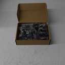 JQK Cabinet Door Hinges Black, 1/2" Partial Overlay Cupboard Door Hinge for Face Frame Cabinets with Door Bumper, Metal 20 Pack, CH300-BK-P20