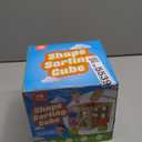 Coogam Wooden Montessori Toys for Toddlers, Shape Sorting Cube Fine Motor Skills Game for Year Old 18 Month+ Baby Boys Girls Gift