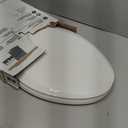 KOHLER 4636-RL-0 Cachet Ready Latch Elongated Toilet Seat Slow Close, Soft Close Toilet Seat Quiet Lid, Contoured Grip-Tight Bumpers Installation Hardware, Apartment Essentials, White