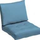 ARDEN Outdoor Plush Modern Tufted Blowfill Deep Seat Set, 24 in x 24 in, Weather-Proof, Rain-Proof, Fade Resistant Patio Cushion, Ultra Cozy 24 x 24, French Blue Texture
