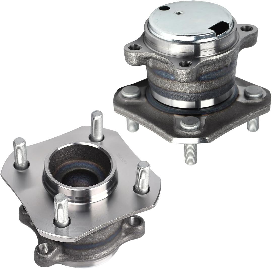 Autoround Pair 512384 Rear Wheel Hub and Bearing Assembly Replacement for 2007-2012 Nissan Sentra 4 Lugs w/ABS