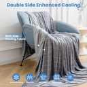 OIGAE Cooling Blanket for Hot Sleepers - Soft & Lightweight Summer Cold Blanket for Night Sweats | Perfect for Bed, Couch, Sofa (Grey, Twin 60" x 80")