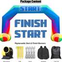 Sewinfla Inflatable Start Finish Line Rainbow Arch 20ft with 240W Blower, Outdoor Inflatable Archway for Party Race Advertising Commerce