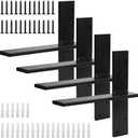 4Pcs Free Hanging Shelf Bracket, Floating Shelf Brackets, Heavy Duty T Shelf Bracket, Floating Countertop Brackets, Shelf Brackets 12 inch