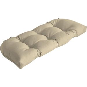 Arden Outdoor Wicker Settee Cushion, 41.5 x 18, Rain-Proof, Fade Resistant 41.5 x 18, Tan Leala (18"D x 41.5"W x 5"H)