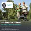 Helavo Upright Walker with Seat, Foldable Stand Up Walker with Rubber Tires, Green