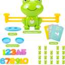 Frog Balance Counting Toys, Cool Math Learning Games for Boys and Girls, Educational Number Preschool Toy, Fun Children's Gift STEM Math Games for Kids Age 3+ (63 PCS)