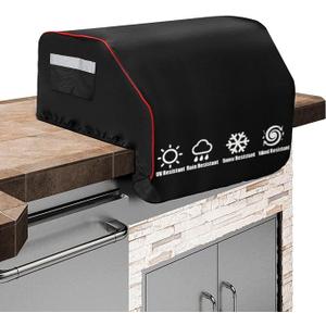 32 Inch Built-in Grill Cover for Bull 45005 Built in Gas Grill, Grill Cover for Outdoor Grill, Bull Outdoor Kitchen & Grill Head Cover, Waterproof Heavy Duty BBQ Grill Cover Cover with Handle