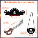 36pcs Pirate Accessories, Pirates Cosplay Pirate Eye Mask Hat Knife Swords Costume for Dressing Ball Cosplay Theatre