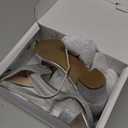 Girls High Heels Sandal for Girls Open Toe Ankle Buckle Strap Dress Shoes for Little Big Kids in Wedding Party Block Chunky Pump Sandals (Honorable Glitter Silver, 1 Big Kid)