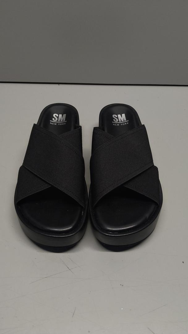 Steve Madden New York Halsey Black Women's Sandals Size 8